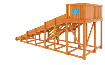 Детская деревянная зимняя горка Snow Fox, скат 5,9 м Снежинка Спортдоставка - Интернет магазин спортивных товаров Кавказ-спорт, Владикавказ