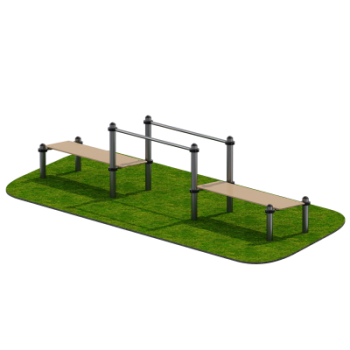 Тренажер для реабилитации Низкие брусья с двумя скамьями Sabirgym SGINVAR102 uzsi - Интернет магазин спортивных товаров Кавказ-спорт, Владикавказ