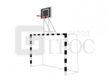 Ворота мини-футбольные (гандбольные) уличные с щитом баскетбольным спортдоставка - Интернет магазин спортивных товаров Кавказ-спорт, Владикавказ