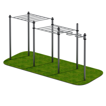 Уличный тренажер для инвалидов Двойной рукоход и змейка Sabirgym SGINVAR104 vasilgym - Интернет магазин спортивных товаров Кавказ-спорт, Владикавказ